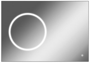 Зеркало Eclipse 100 black с подсветкой Sansa (SE1032Z) в Снежинске - snezhinsk.mebel-74.com | фото